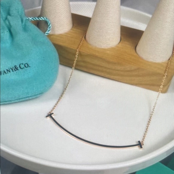 Tiffany & Co. Gold and Black Necklace - Picture 1 of 3